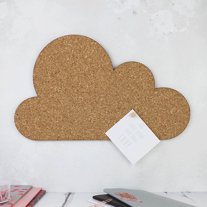 Cloud Cork Memo Board Cork Pin Board Cork Notice Board Memoboard Cloud Notice Board Cloud Cork Pin Board Cloud Memoboard afbeelding 1