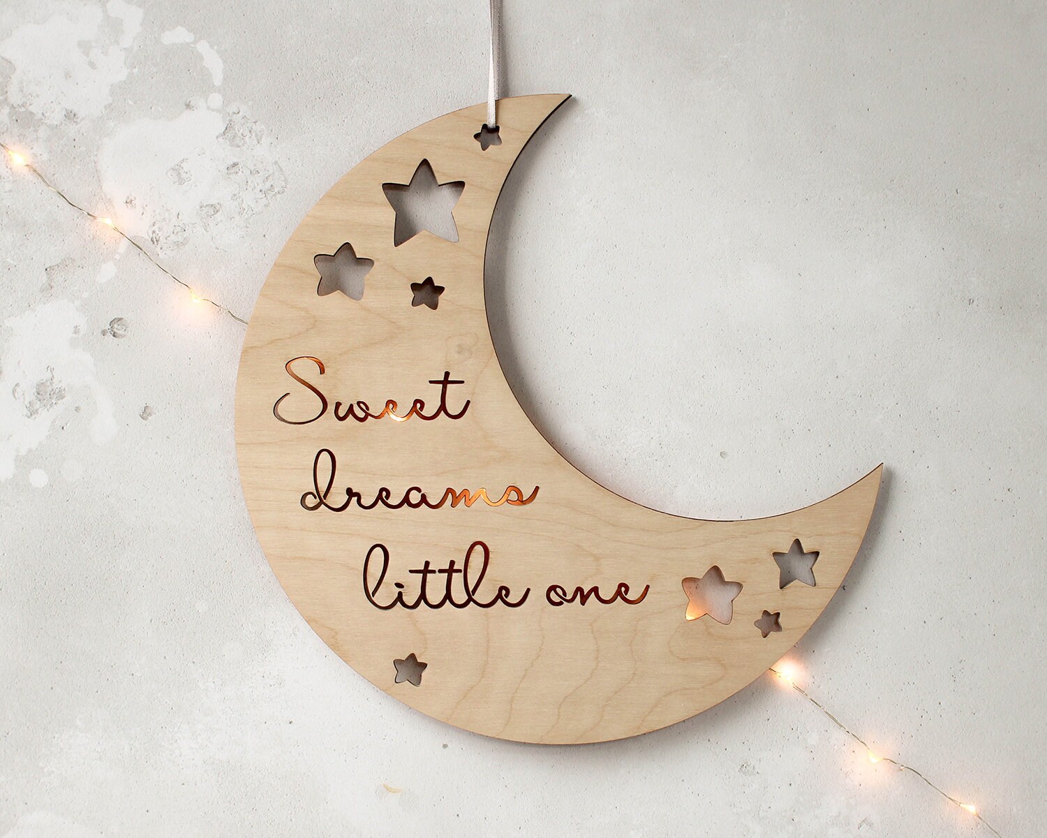 Baby Child Hanging Nursery Bedroom Night Time Plaque Love You To The Moon & Back 