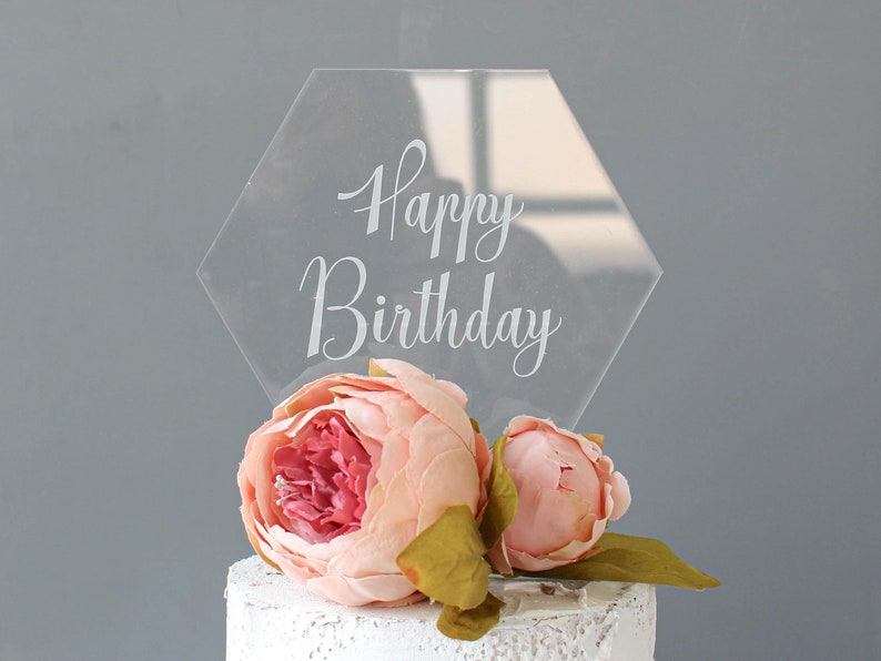 Happy Birthday Cake Topper Cake Stencil Cake Decoration Etsy UK