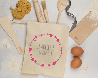 Personalised Childs Baking Set, Bubbles Wreath - Personalised Baking Set - Kids Baking Set - Kids Gift - Baking Gifts - Baking Kit