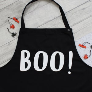 Halloween Apron Halloween Costume Boo Spooky Apron Halloween Decorations Orange Apron Personalised Apron Halloween Decor image 3