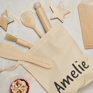 Personalised Baking Set Kids Baking Set Kids Gift Baking Gifts Engraved Utensils Baking Kit Personalised Gift Baking Supply image 4