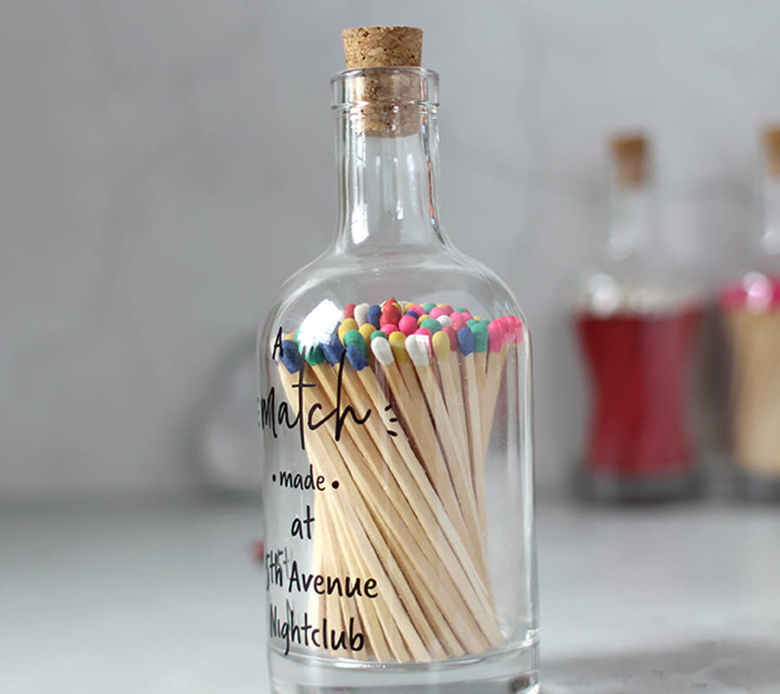 Bottle Of Matches Matches In A Bottle Personalised Bottle Etsy