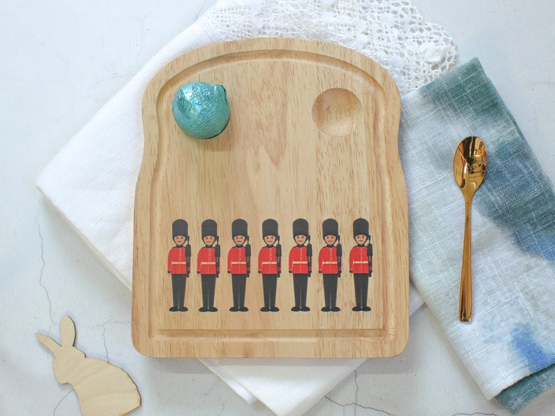 Toast Board for eggs and soldiers Toast Board Egg Serving Board Egg Cup Dippy Eggs Fathers Day Gift Soldiers Toast Board image 3