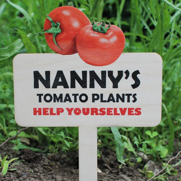 Personalised Garden Or Allotment Sign - Sign for Garden - Plant Sign - Vegetable Sign - Tomato plant sign - Garden Labels - Garden Marker