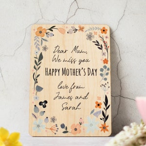 Personalised Mother's Day Card - Wooden Keepsake - Wooden Mother's Day Card - Personalised Card - Mother's Day Card - Card for Mum - Gift