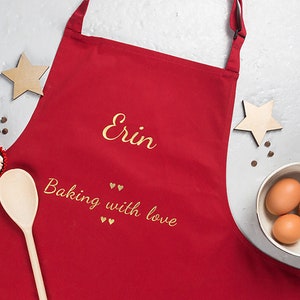 Personalised Apron Apron Baking Gifts Birthday Gift Idea Mothers Day Baking Supply Custom Personalised Personalized Apron image 5