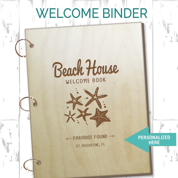 Beach Book Binder Etsy