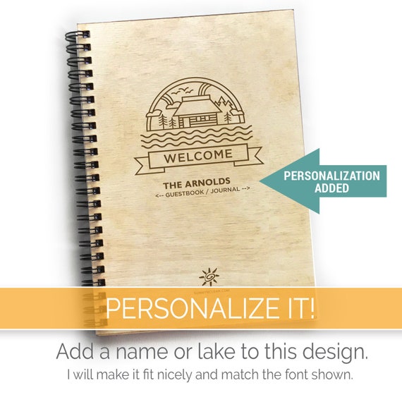 Vacation Guestbook Journal Welcome Cottage Up North Outdoor Etsy