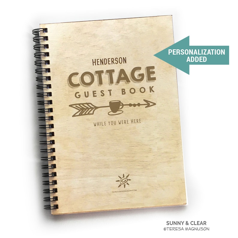 Welcome To Our Cabin Personalized Guestbook Journal With Family Last Name