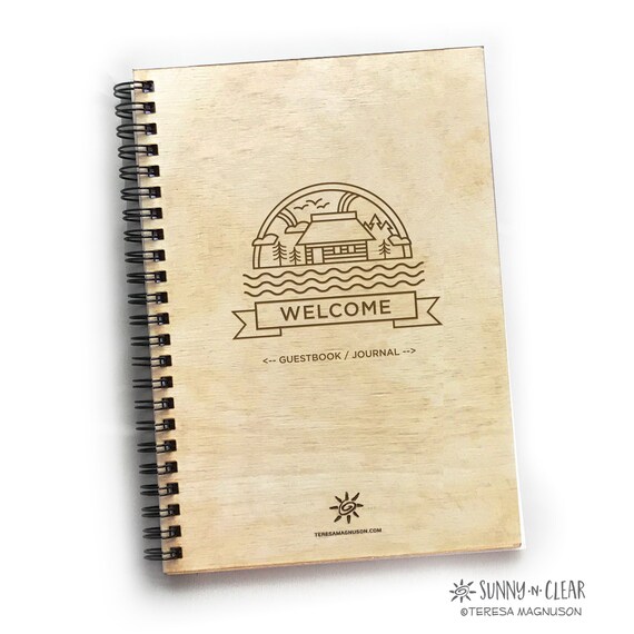 Vacation Guestbook Journal Welcome Cottage Up North Outdoor Etsy