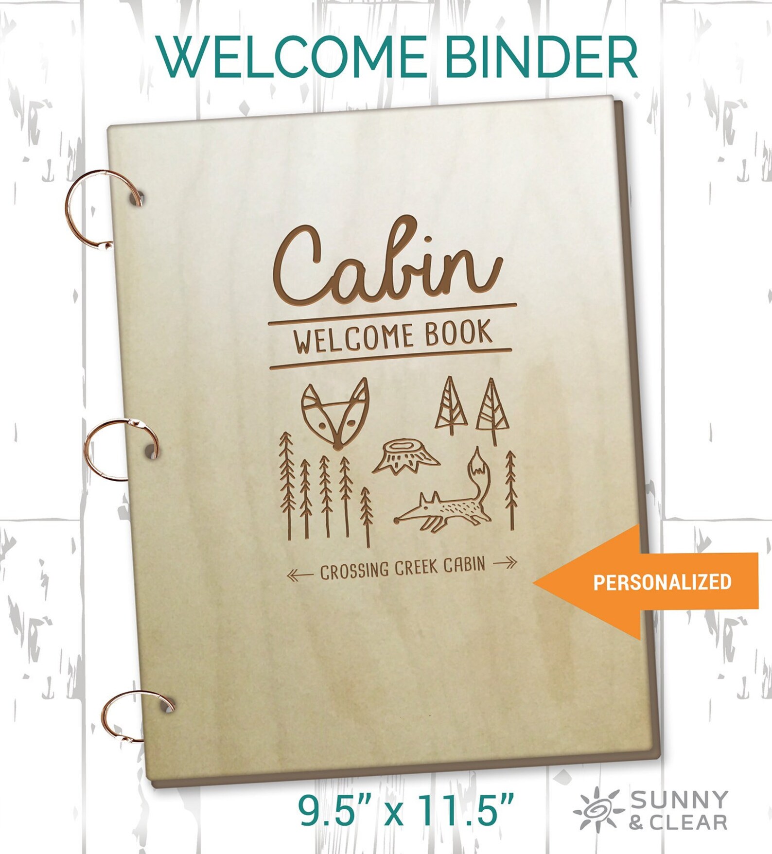 Fox Book Binder Cabin Home Rental Book Vacation Etsy
