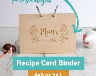 recipe cards and binder Recipe Journal | Personalized Recipe Binder & Cookbook main image 1
