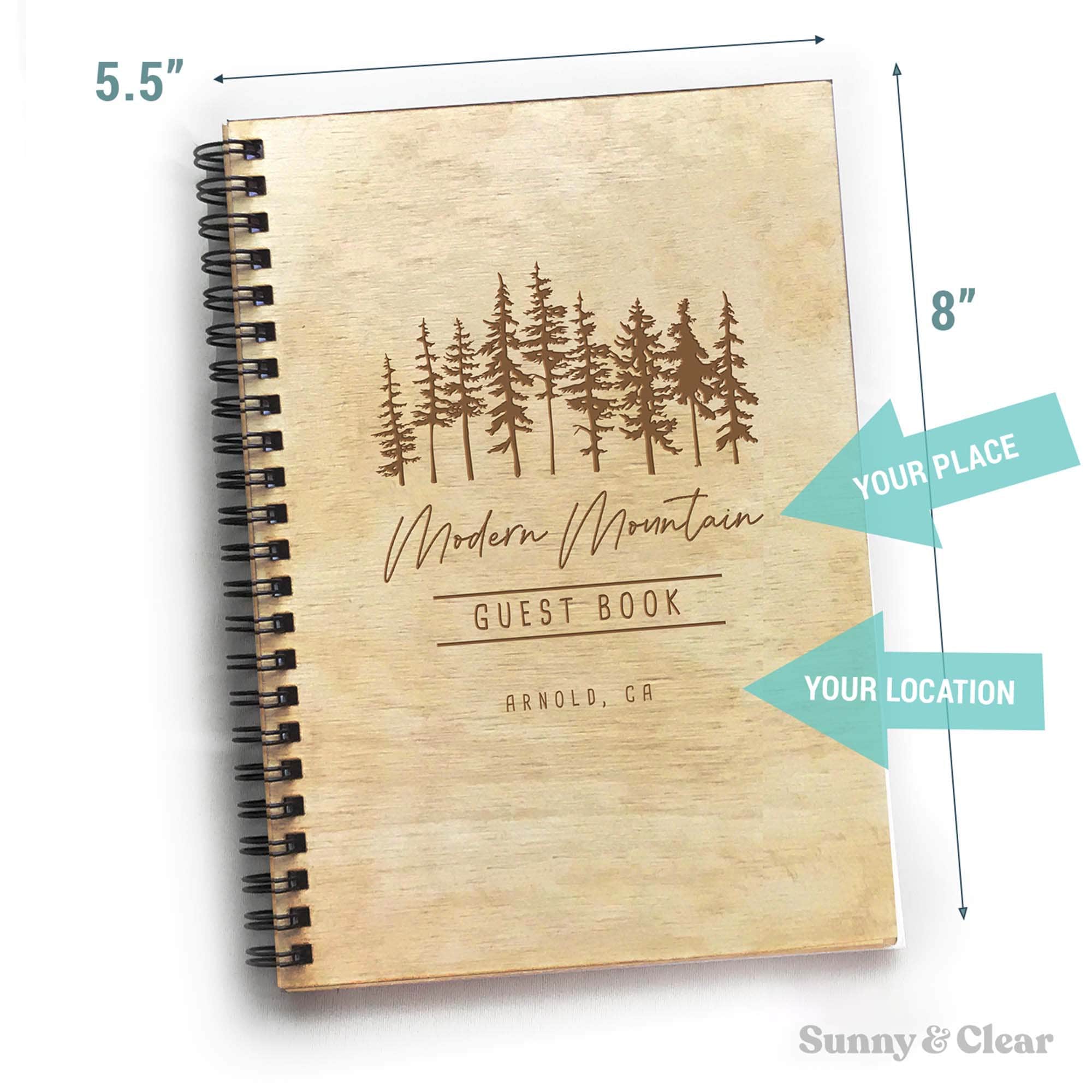 Laser Engraved Tree Guest Book
