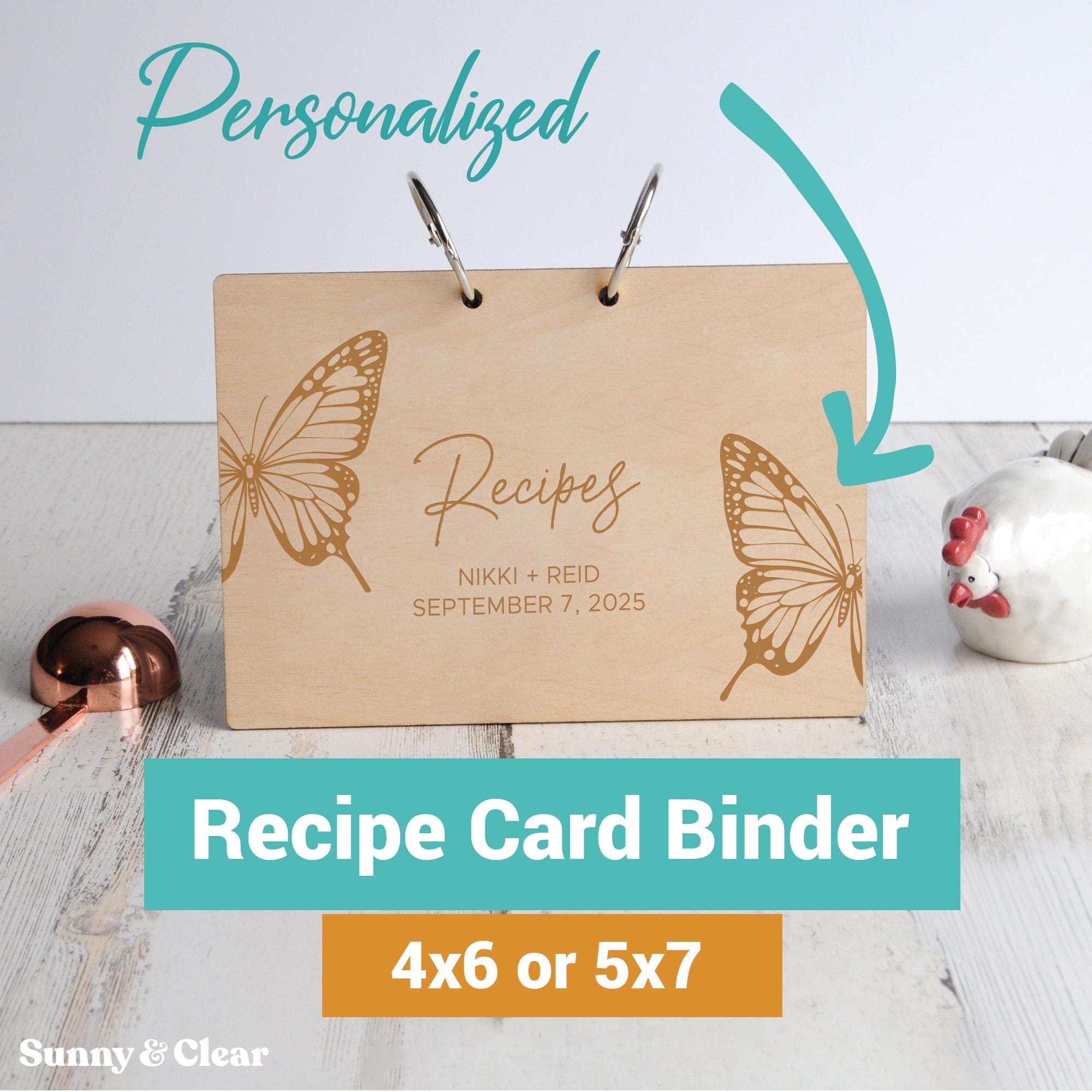 personalized recipe card binder Cherry Farm Illustrated it makes it easy to pass down recipes from generation to generation Farmhouse Floral Recipe Card Binder