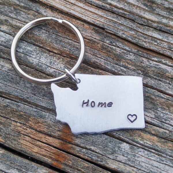 Personalized Washington Keychain | Custom Map Keychain | Personalized State Keychain | Custom Washington State Keychain