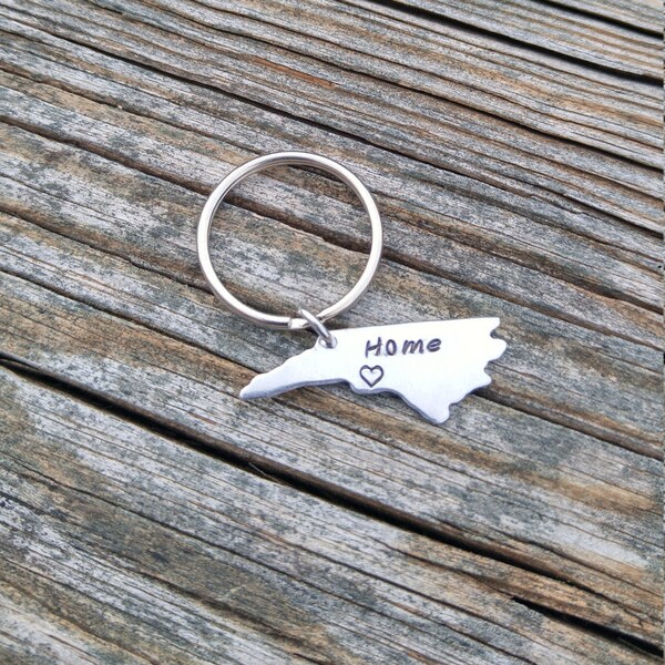 North Carolina Home Keychain | NC Keychain | Custom Keychain | State Keychain | Custom State Keychain