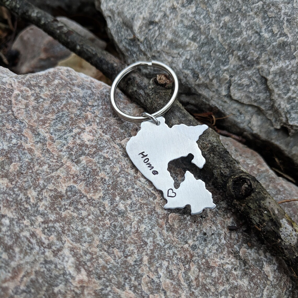 Personalized Canada Keychain Custom Canadian Map Keychain Etsy