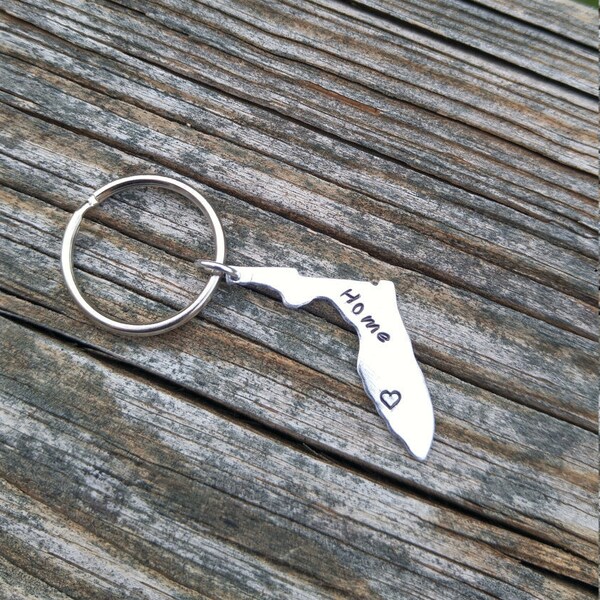 Personalized Florida Keychain | Custom Map Keychain | Personalized State Keychain | Personalized Florida Map