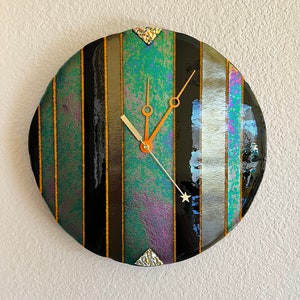 Sonoita Fused Glass Wall Clock image 1