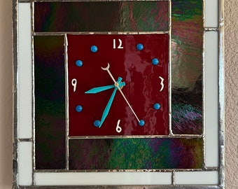 Silver Creek Stained Glass Pendulum Wall Clock