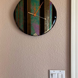 Sonoita Fused Glass Wall Clock image 2