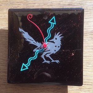 Road Runner Fused Glass Wall Clock