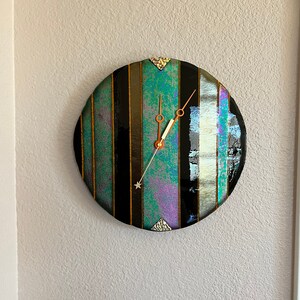 Sonoita Fused Glass Wall Clock image 4