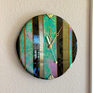 Sonoita Fused Glass Wall Clock image 3