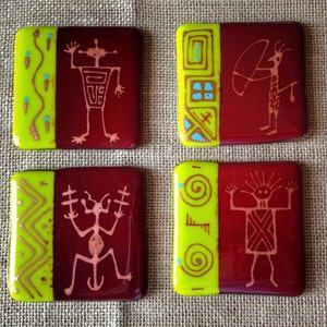 Arizona Native Fused Glass Coasters