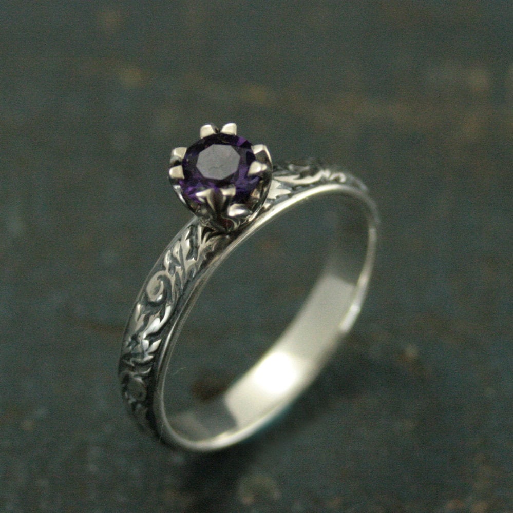 Baroque Ring-choice of Stone-double Prong Ring-birthstone - Etsy