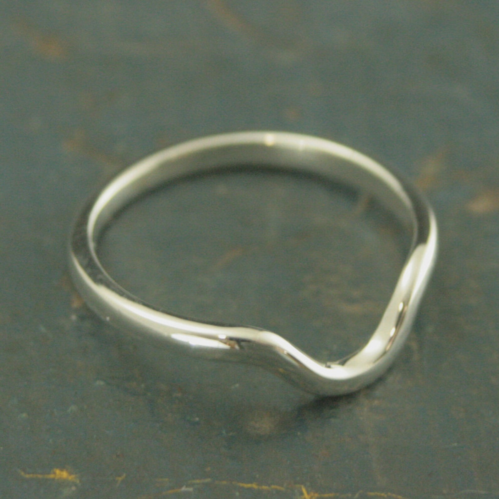 Silver Contoured Band Deep Curve Contoured Ring Silver Wedding Etsy