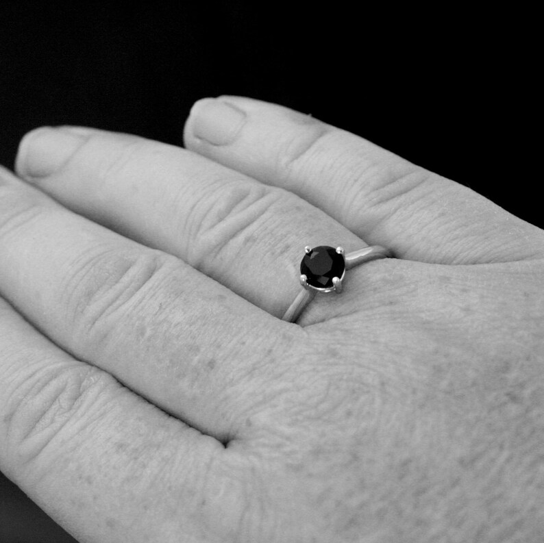 Black Diamond Engagement Ring Alternative Engagement Ring NSEW Etsy
