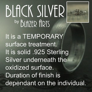 Flat Black Engagement RingOxidized Black RingRutilated Quartz Engagement RingBlack Stone RingDark Stone EngagementSimple Black image 8