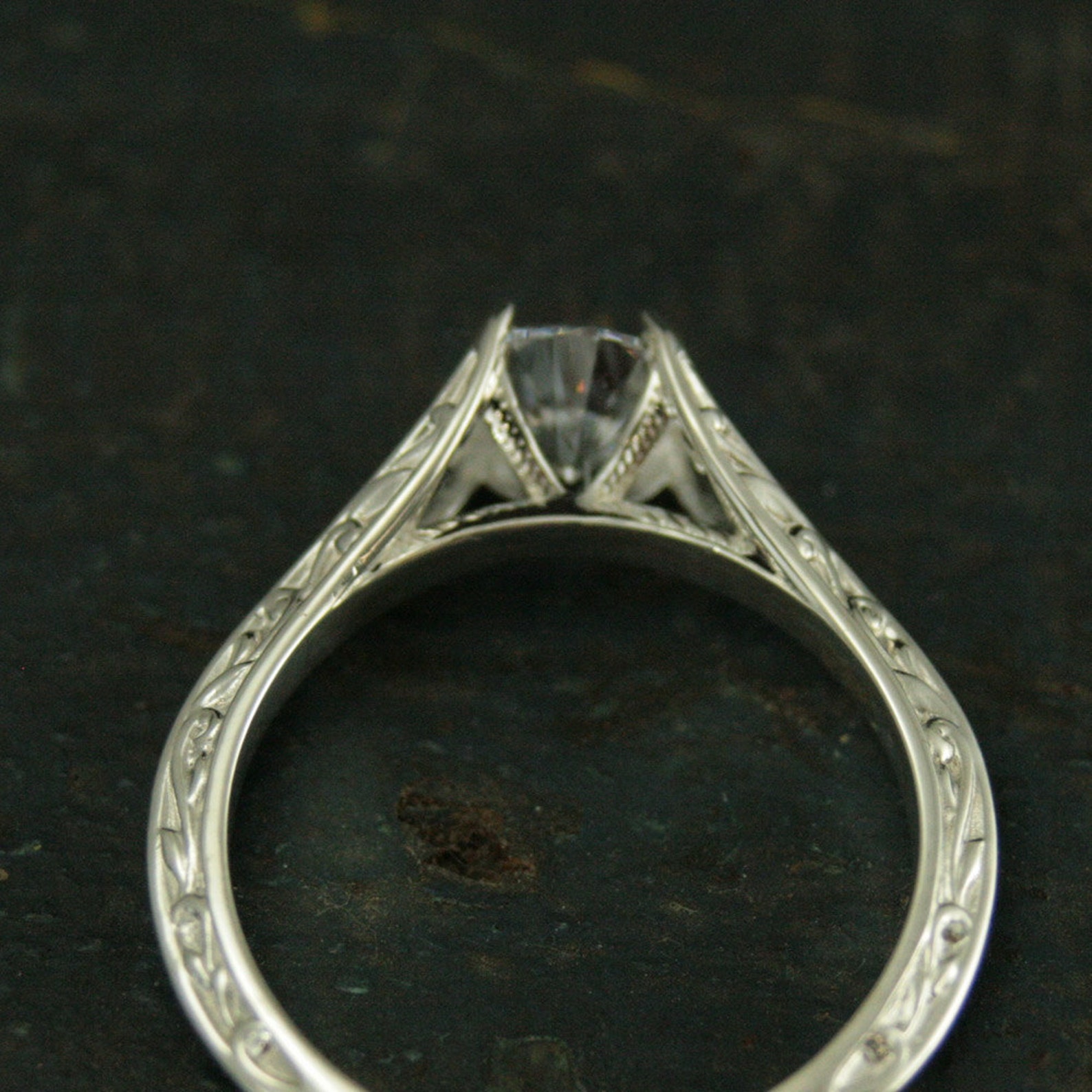 Sterling Silver Engagement Ring Rapunzel Unique Engagement | Etsy