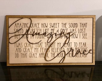 Amazing Grace 3D Sign