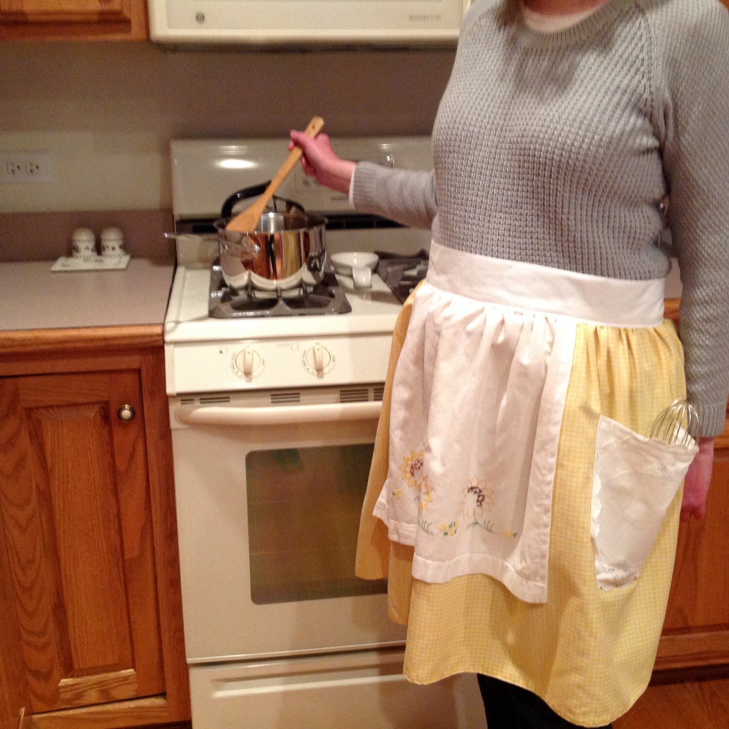 Half Apron Handmade With Vintage Heirlooms 001000 Etsy