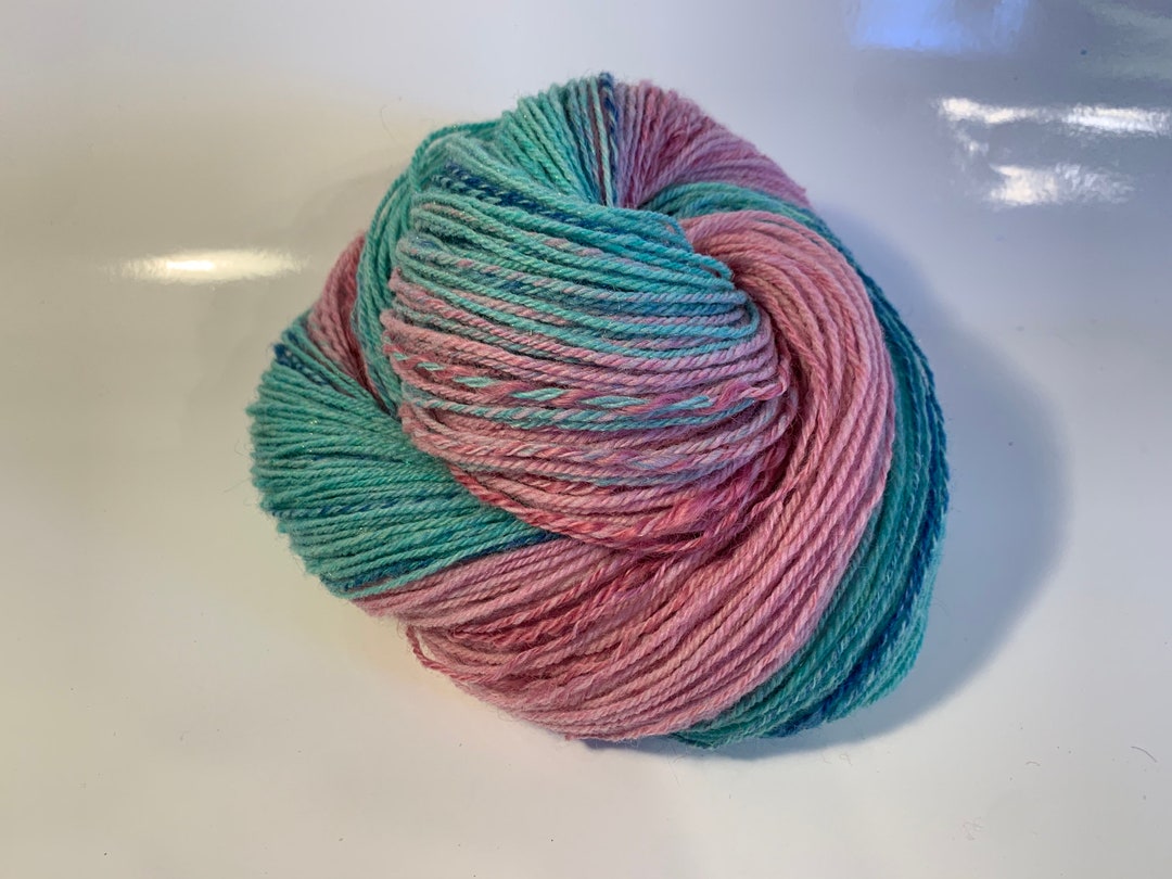 Cotton Candy Gradient Textured Art Yarn Hand Spun Hand Dyed Sport ...