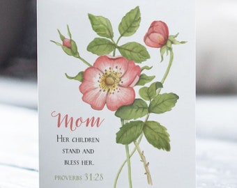 Dog Rose Mother’s Day Card with Lux envelope