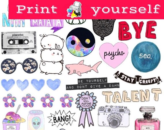 Download Set,3 Mockup Printable Tumblr Stickers Stickers Set Of - Flying Business Card Mockup Free PSD
