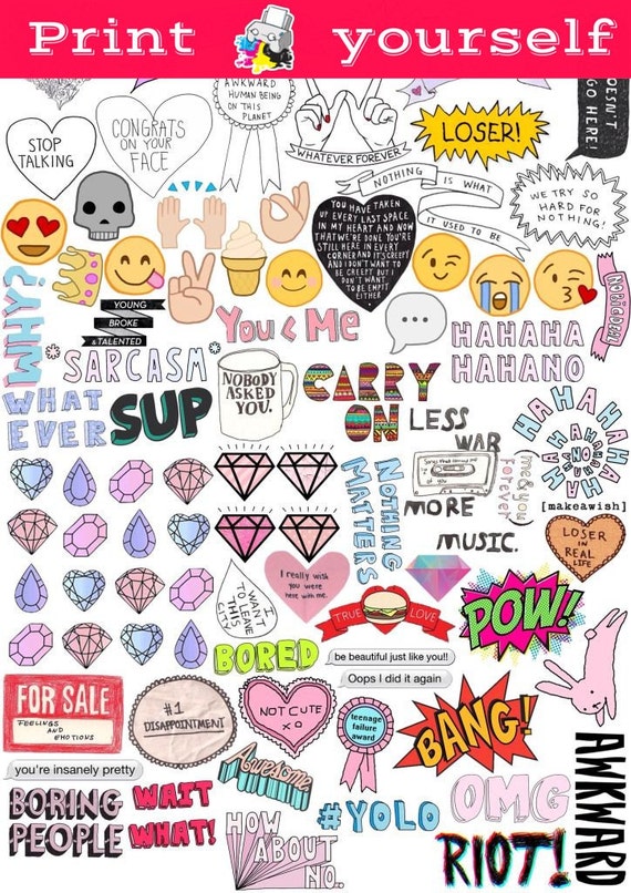 Set,18 Mockup Printable Tumblr Stickers Stickers Set Of Set,18 Mockup Printable Tumblr Stickers Stickers Set Of