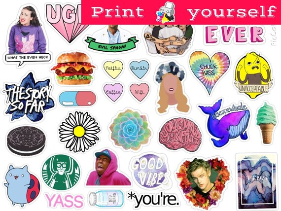 Download Free Set,127 Mockup Printable Tumblr Stickers Stickers Set Of (PSD) | New Free 3D Logo Mockup ...