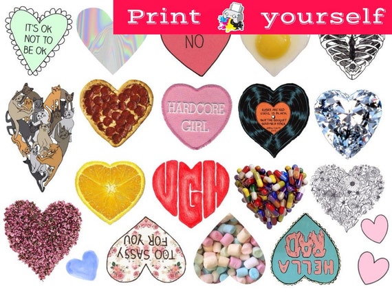 Download Free Set,11 Mockup Printable Tumblr Stickers Stickers Set Of (PSD) - Download Free Set,11 Mockup ...