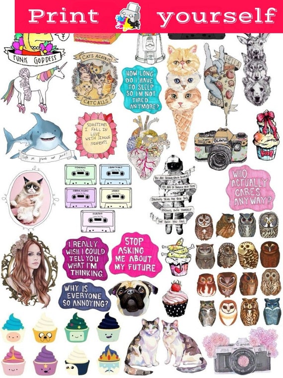 Set,42 Mockup Printable Tumblr Stickers Stickers Set Of Set,42 Mockup Printable Tumblr Stickers Stickers Set Of