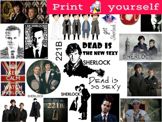Set,316 Sherlock Mockup Printable Tumblr Stickers Stickers Sets