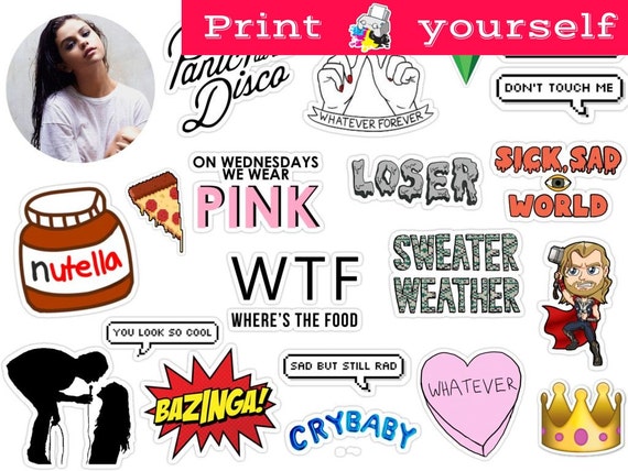 Set,228 Mockup Printable Tumblr Stickers Stickers Sets Decals Set,228 Mockup Printable Tumblr Stickers Stickers Sets Decals