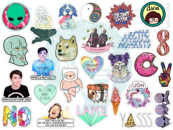 set 126 tumblr stickers stickers set of stickers decals etsy singapore