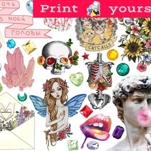 set 275 mockup printable tumblr stickers stickers sets etsy