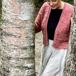 One Love Cropped Cardigan Easy Knitting Pattern for Women