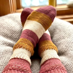 Magic Heel Socks DK Easy Knitting Pattern for Women's Socks